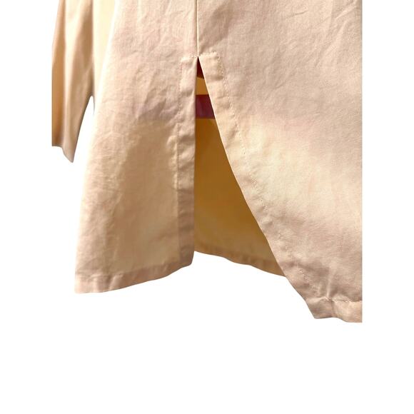 August Silk Cream Tunic Top Mother-of-Pearl Button Front, size M - Picture 5 of 6